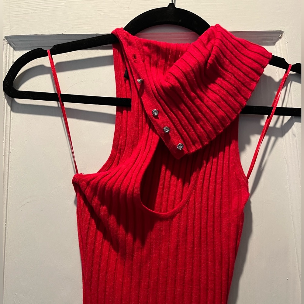 Vintage sexy tight red Guess sweater dress
